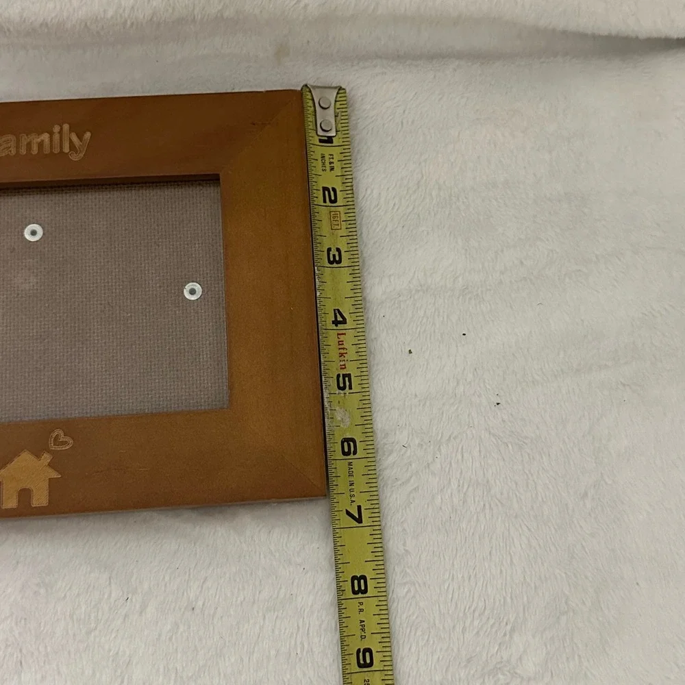 Melannco Ceramic Floral & Wood‎ Family Picture Frame Set Green Brown Excellent